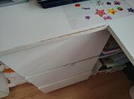 Grajewo ogłoszenia: Biurko narożne  białe używane przez dziewczynkę z śladami... - zdjęcie